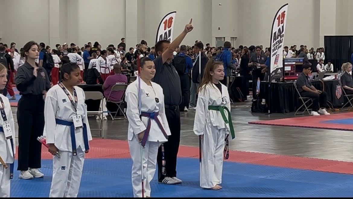 Amelia Werner on the AAU Nationals competition floor